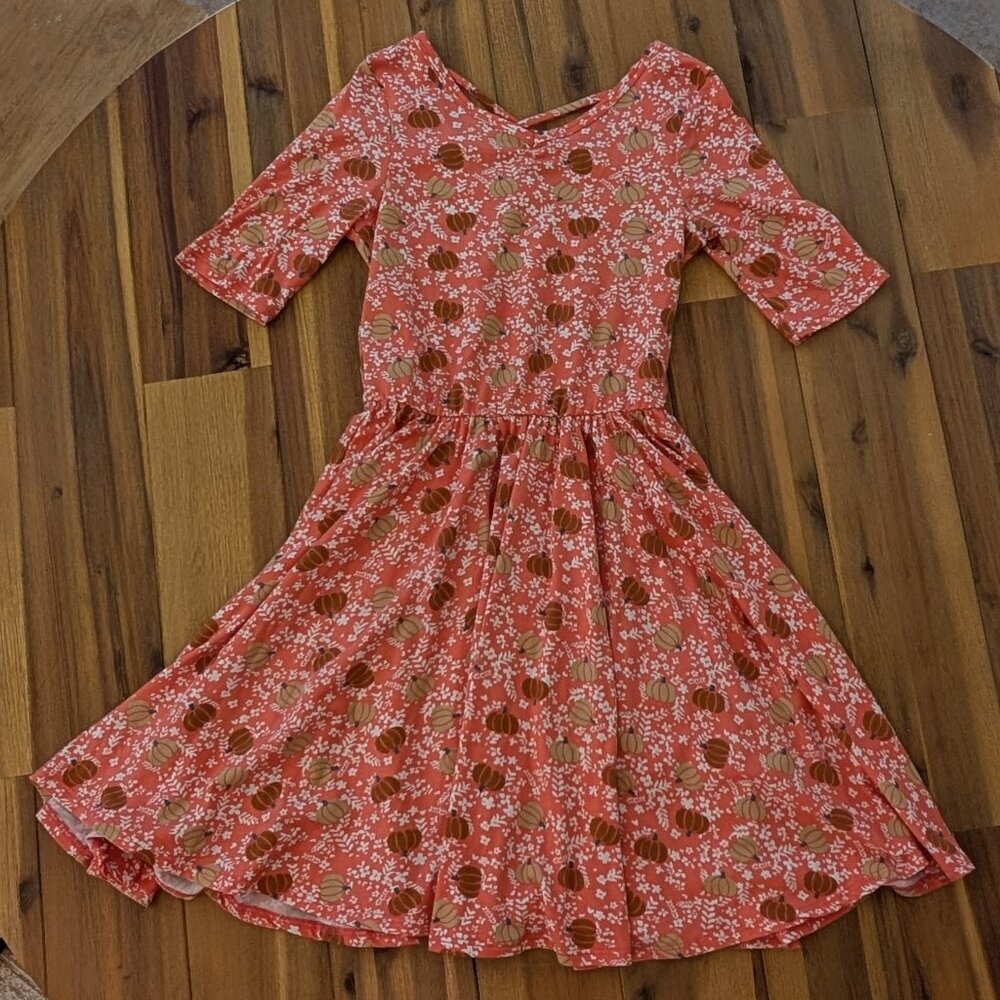 Dot Dot Smile Fall Pumpkin Dress